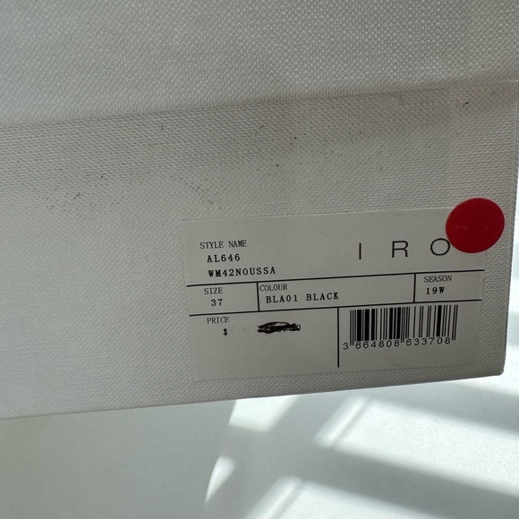 IRO NOUSSA SANDAL Black Suede Size 37/6.5 NWT - Picture 8 of 9